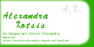 alexandra kotsis business card
